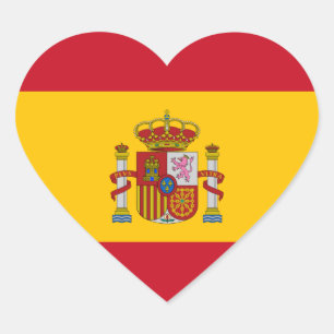 Sticker Cœur drapeau d'espagne