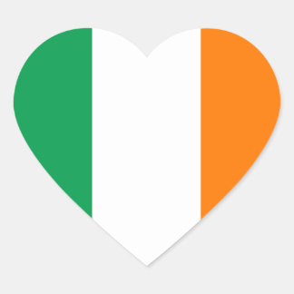 Sticker Coeur drapeau d'Irlande
