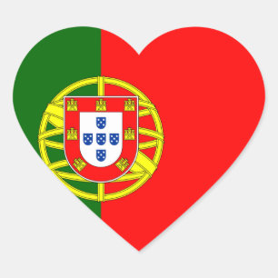 Sticker Cœur Drapeau du Coeur du Portugal