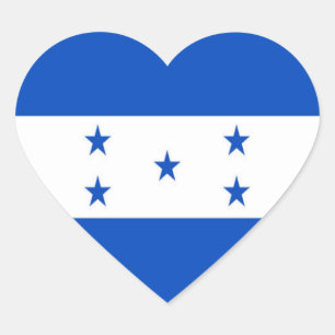 Sticker Cœur Drapeau du Honduras