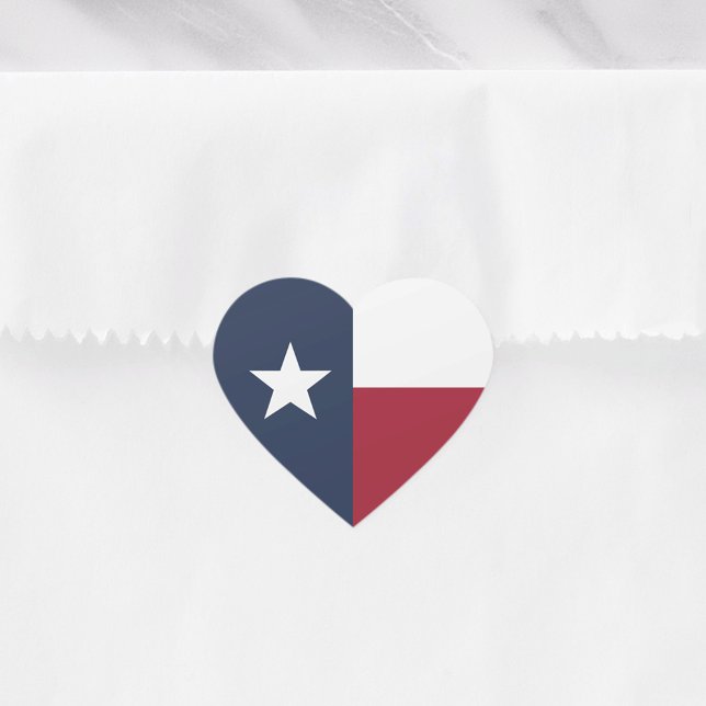 Sticker Cœur Drapeau du Texas (Créateur téléchargé)