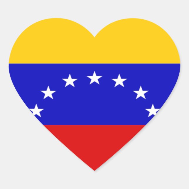 Sticker Cœur Drapeau du Venezuela (Devant)
