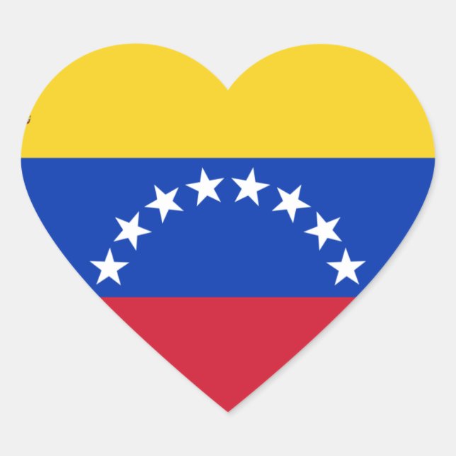 Sticker Cœur drapeau du venezuela (Devant)