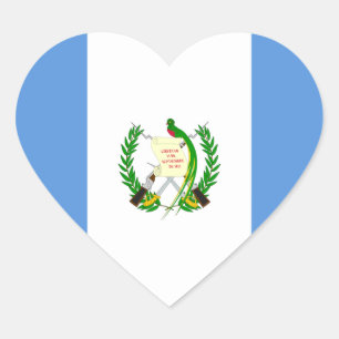 Sticker Cœur Drapeau GT du Guatemala
