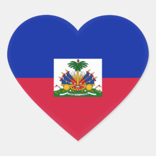 Sticker Cœur Drapeau Haïti (Haïti)