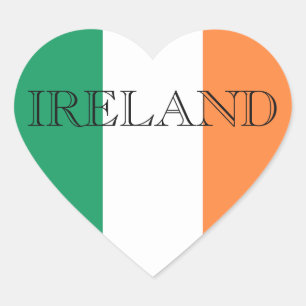 Sticker Cœur Drapeau irlandais Irlande