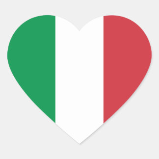 Sticker Cœur Drapeau Italie/Italie