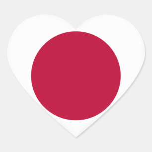 Sticker Cœur Drapeau japonais