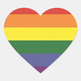 Sticker Cœur Drapeau LGBT (Gay)