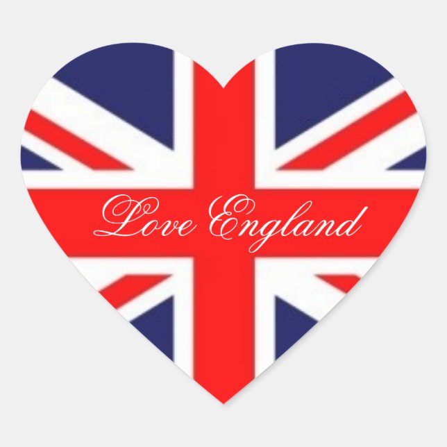 Sticker Cœur Drapeau Love England-Union Jack (Devant)