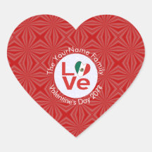 Drapeau mexicain rouge LOVE personnalisé 