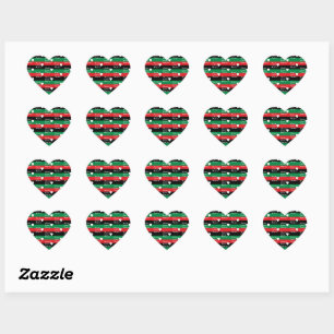 Sticker Cœur Drapeau panafricain Black Lives Matter Cœur blanc