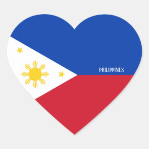 Sticker Cœur Drapeau philippin patriotique