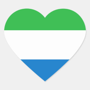 Sticker Cœur Drapeau Sierra Leone