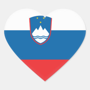 Sticker Cœur Drapeau Slovénie