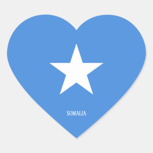 Sticker Cœur Drapeau Somalie Splendide patriotique