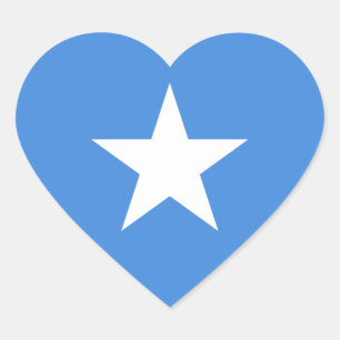 Sticker Cœur Drapeau somalien/somalien/somalien