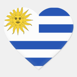 Sticker Cœur Drapeau uruguayen