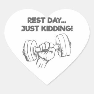 Sticker Cœur Drôle Citation de l'entraînement Jour de repos jus