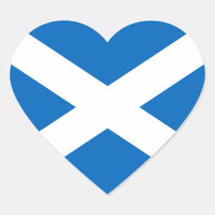 Sticker Coeur du drapeau écossais