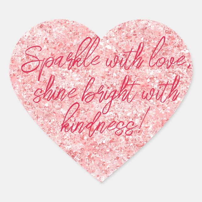 Sticker Cœur Éclairer avec amour : Briller avec douceur (Devant)