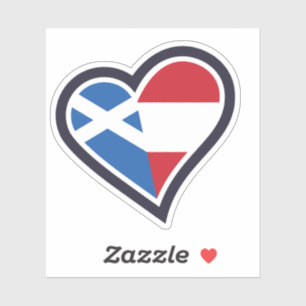 Sticker Cœur Écossais Autrichien – Amour de l'Écosse et de