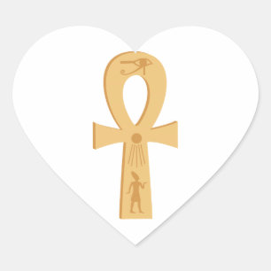 Sticker Cœur Egyptien Ankh