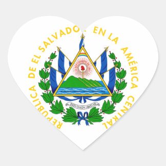 Sticker Cœur El Salvador - emblème/drapeau/armoiries/symbole