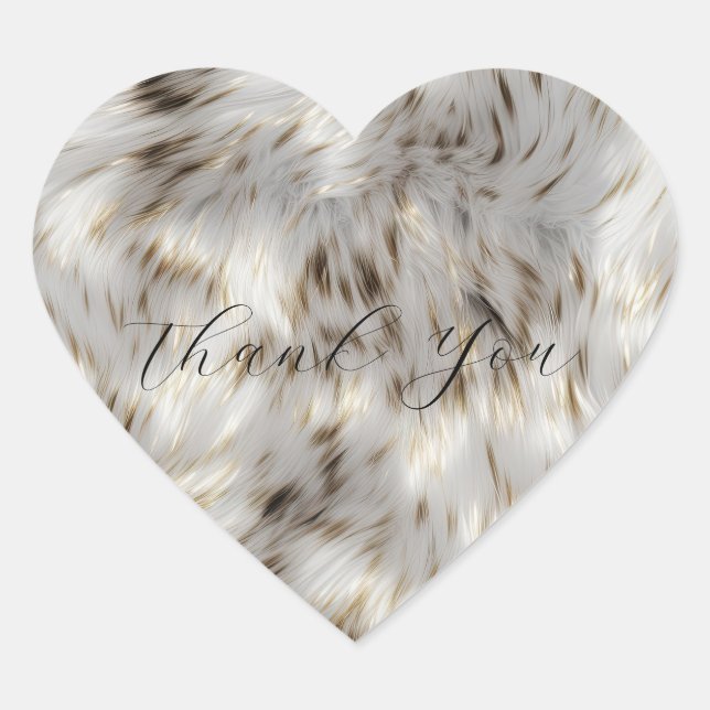 Sticker Cœur Élégant Mariage gris blanc or (Devant)