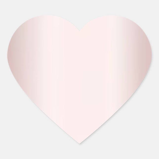 Sticker Cœur Élégant Rose Gold Ajoutez Votre Texte Modèle Vierg (Devant)