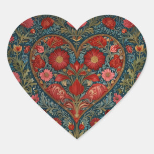 Sticker Cœur Élégant style de coeur victorien Valentines Day