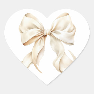 Sticker Cœur Élégante Baby Shower Arc-en-ciel Blanc