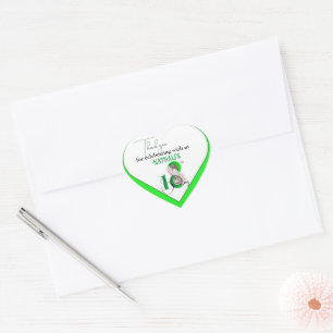 Sticker Cœur Élégante fête du 18e anniversaire
