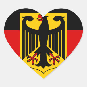 Sticker Cœur emblème allemand