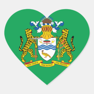 Sticker Cœur emblème de guyana