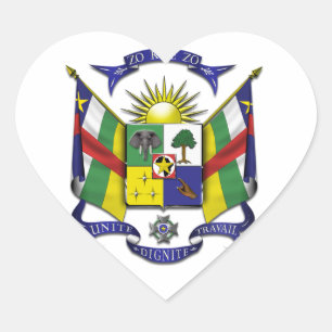 Sticker Cœur emblème de la république d'afrique centrale