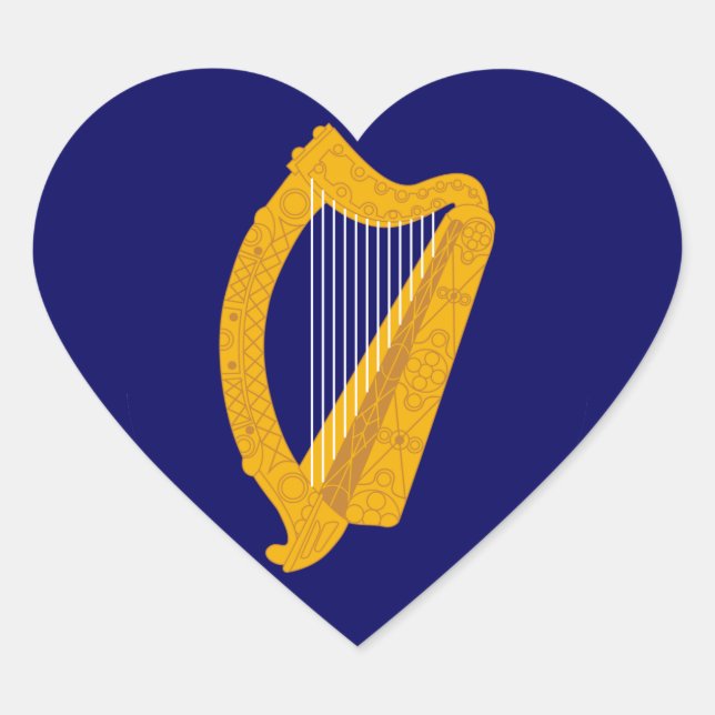 Sticker Cœur emblème irlandais (Devant)