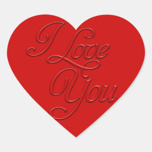 Sticker Cœur Embossé Je T'Aime Coeur