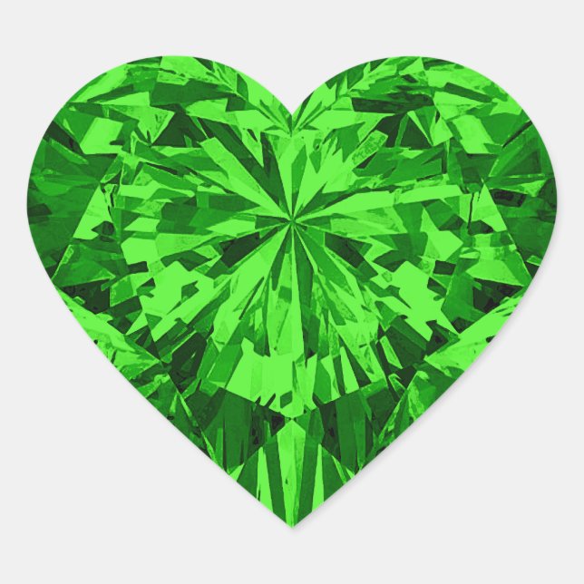 Sticker Cœur Emerald Heart (Devant)