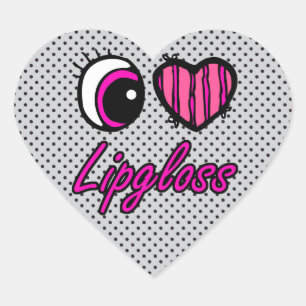 Sticker Cœur Emo Coeur des yeux J'aime la vie