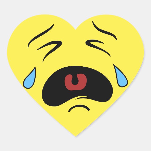 Sticker Cœur Emoji Tad Face (Devant)