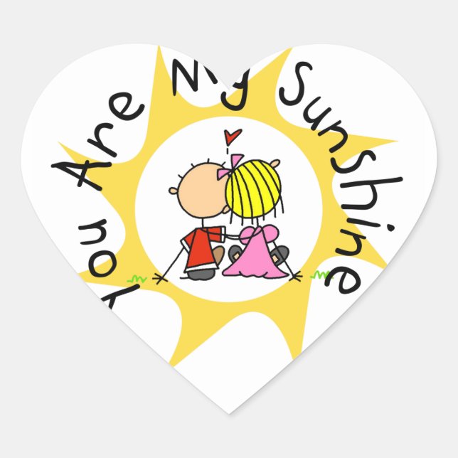 Sticker Cœur En Amour Vous Êtes Mon Soleil (Devant)