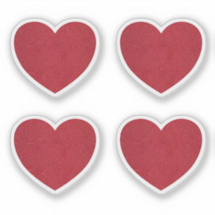 Sticker Coeur en cuir rouge Valentine's Day Custom Cut