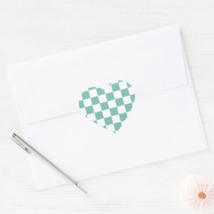 Sticker Cœur en vichy Motif