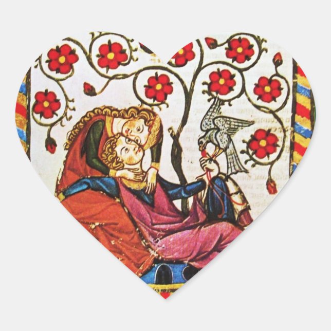 STICKER CŒUR ETERNEL LOVE VALENTINE'S DAY HEART PARCHMENT (Devant)