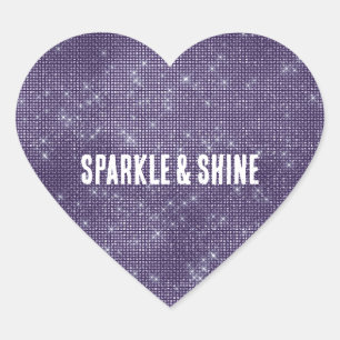 Sticker Cœur Étincelle violette