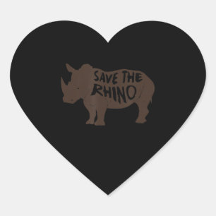 Sticker Cœur Étrange Version Light de Save Rhino