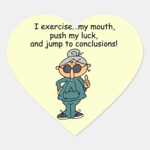 Sticker Cœur Exercice, poussée, humour de saut