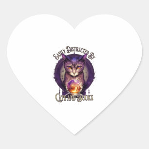 Sticker Cœur Facilement distrait par la conception de livres et