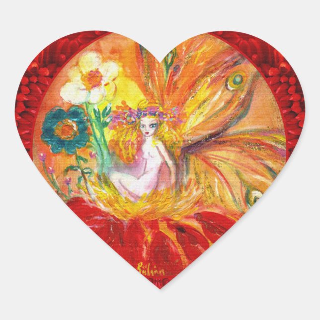 STICKER CŒUR FAIRY OF THE FLOWER (Devant)